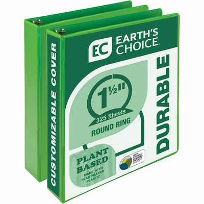 Samsill Earth's Choice Plant-based View Binders, Lime, 8 1/2" Width x 11" Length, 2 / Pack, SAMMP286578