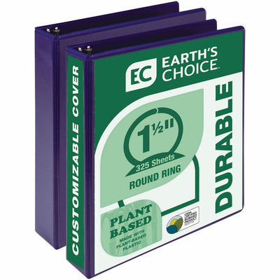 Samsill Earth's Choice Plant-based View Binders, Purple, 8 1/2" Width x 11" Length, 2 / Pack, SAMMP286508