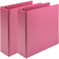 Samsill Earth's Choice Plant-based View Binders, Berry Pink, 8 1/2" Width x 11" Length, 2 / Pack, SAMU86876