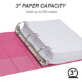 Samsill Earth's Choice Plant-based View Binders, Berry Pink, 8 1/2" Width x 11" Length, 2 / Pack, SAMU86876