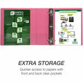 Samsill Earth's Choice Plant-based View Binders, Berry Pink, 8 1/2" Width x 11" Length, 2 / Pack, SAMU86876