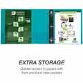 Samsill Earth's Choice Plant-based View Binders, Turquoise, 8 1/2" Width x 11" Length, 2 / Pack, SAMU86877