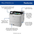 Brother Workhorse HL HL-L9410CDN Desktop Wireless Laser Printer - Color, BRTHLL9410CDN