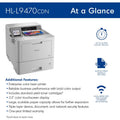 Brother Workhorse HLL9470CDN Desktop Wireless Laser Printer - Color, BRTHLL9470CDN