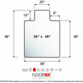 Floortex Cleartex AdvantagematPlus APET Lipped for Low/Standard Pile Carpets - 36" x 48", FLRNCCMFLAG0003