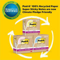 3M Post-it Recycled Super Sticky Notes, Assorted Oasis, 24 / Pack, MMM654R24SSTCP