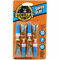 Gorilla Glue Super Glue 3g Tubes, Clear, 4 / Pack, GOR105800