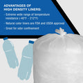 Genuine Joe Everyday High-Density Can Liners, Clear, 500 / Carton, EJOHD303710