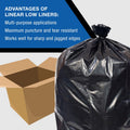 Genuine Joe Everyday Low-Density Can Liners, Black, 500 / Carton, EJOLD243212