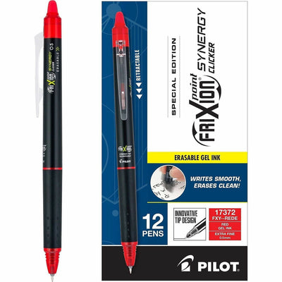 Pilot FriXion Synergy Clicker Erasable Gel Pen, 1 Dozen, PIL17372