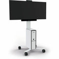 Durable Office COWORKSATION Mobile TV Cart, White, DBL370202