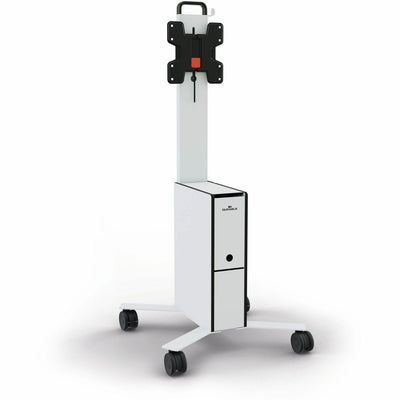 Durable Office COWORKSATION Mobile TV Cart, White, DBL370202