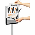 Durable Office Info Basic Floor Stand, Charcoal Gray, DBL501157