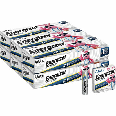 Energizer AAA Lithium Battery 4-Pack, Silver, 6 / Carton, EVELN92CT