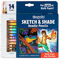 Crayola Sketch & Shade Doodle Pencils, HB, 14 / Pack, CYO682116