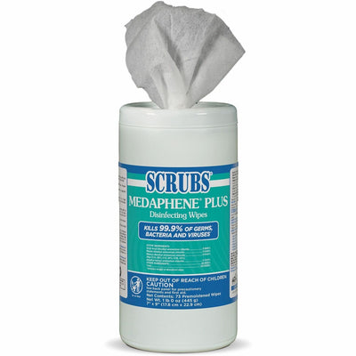 ITW Pro SCRUBS Medaphene Plus Disinfecting Wipes, Colorless, 6 / Carton, ITW96365