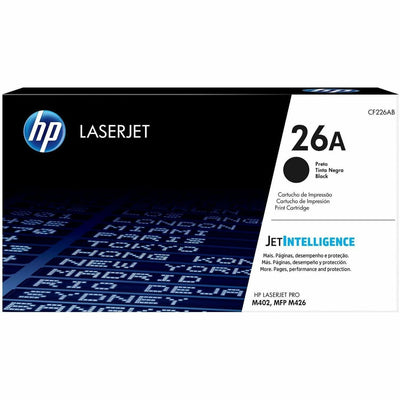 HP 26A Original Average Yield Laser Toner Cartridge - Dual Pack - Black - 2 / Carton, HEWCF226AD