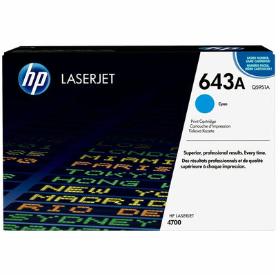 HP 643A ) Original Standard Yield Laser Toner Cartridge - Single Pack - Cyan -, /CT 80CT/PL — view 1