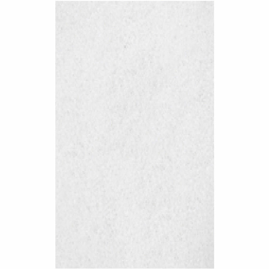 Genuine Joe Polishing Floor Pad, White, Resin, Non-abrasive, 5 / Carton, GJOH8066
