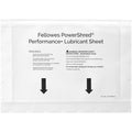Fellowes Powershred Performance+ Lubricant Sheets, White, 10 / Pack, FEL4015501