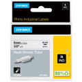 Newell Dymo Rhino Heat Shrink Tube Labels, Black on White, DYM18053