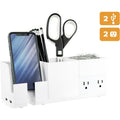 Amax Bostitch Konnect Desk Organizer with Power Station, White, BOSKT2BASEKIT1W