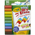Crayola Washable Dura-Wedge Tip Dry-Erase Markers, 10 / Pack, CYO587733