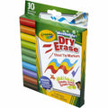 Crayola Washable Dura-Wedge Tip Dry-Erase Markers, 10 / Pack, CYO587733
