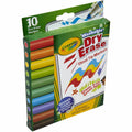 Crayola Washable Dura-Wedge Tip Dry-Erase Markers, 10 / Pack, CYO587733