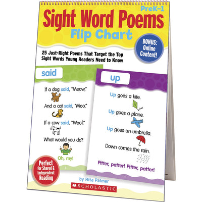 Scholastic Sight Word Poems Flip Chart, Yellow, SHS0545115949