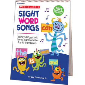 Scholastic Sight Word Songs Flip Chart & CD, White, SHS1338113135