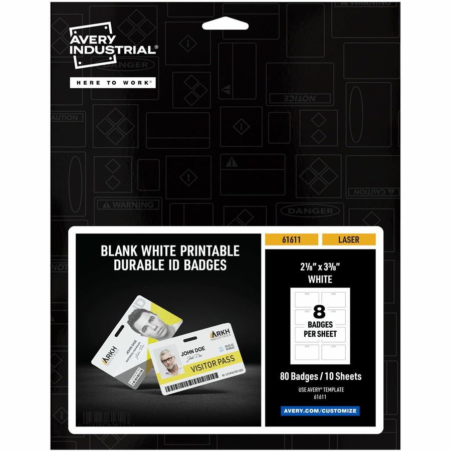 Avery Name Badge, White, 1 Pack — view 1