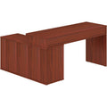 LYS L-Shape Workstation with Cabinet, Brown, LYSDK103RRMH