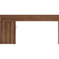 LYS L-Shape Workstation with Cabinet, Brown, LYSDK103RRWT