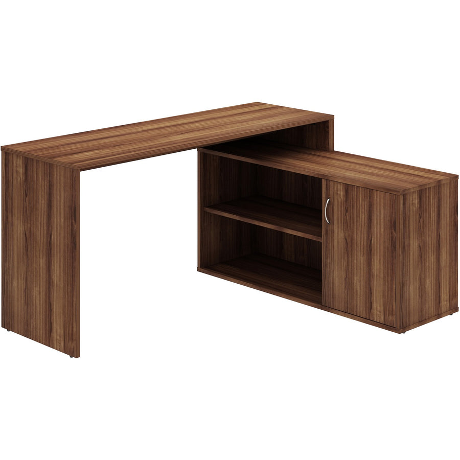 LYS L-Shape Workstation with Cabinet, 60" x 29.50", Particleboard, Impact Resistant, LYSDK103RRWT