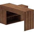 LYS L-Shape Workstation with Cabinet, Brown, LYSDK103RRWT
