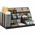 Mind Reader 14-Compartment Coffee/Condiment Organizer, Black, EMSCMG2MESH