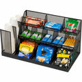 Mind Reader 14-Compartment Coffee/Condiment Organizer, Black, EMSCMG2MESH