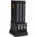 Mind Reader 3-Compartment Utensil Dispenser Organizer, Black, EMSCUTDISPBK
