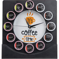 Mind Reader Anchor Coffee Pod Holder with Clock, Black, EMSPODCLOCK
