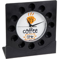 Mind Reader Anchor Coffee Pod Holder with Clock, Black, EMSPODCLOCK