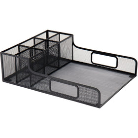 Mind Reader Serving Tray Countertop Organizer, Black, EMSPSNAMESH