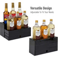 Mind Reader 9-Compartment Nested Syrup Bottle Holder, Black, EMSSYRUPH9
