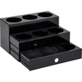 Mind Reader 9-Compartment Nested Syrup Bottle Holder, Black, EMSSYRUPH9