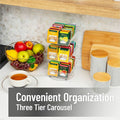 Mind Reader Anchor 12-Compartment Tea Carousel, Black, EMSTEASWIV3T