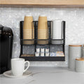Mind Reader 6-Compartment Coffee Condiment Organizer, Black, EMSUPMESH
