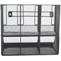 Mind Reader 6-Compartment Coffee Condiment Organizer, Black, EMSUPMESH