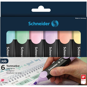 Schneider Schreibger�te GmbH Job Pastel Highlighters, 6 / Set, RED115097