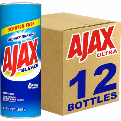 Colgate-Palmolive Company AJAX Powder Cleanser With Bleach, White, 12 / Carton, CPC61034403CT