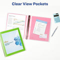 Avery Flexi-View 3 Ring Binder, 1 Inch Round Rings, 1 Red Binder, 8 1/2" Width x 11" Length, AVE17606